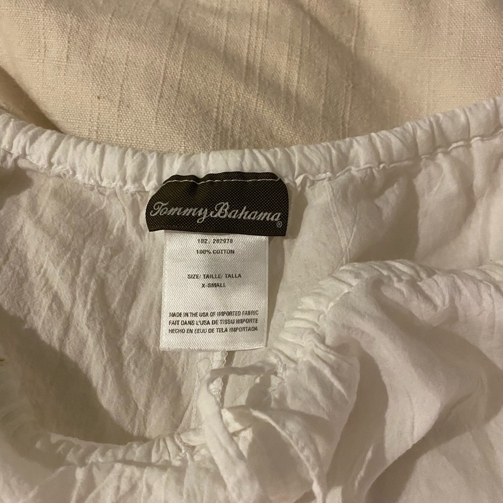 Tommy Bahama- linen white beach pant